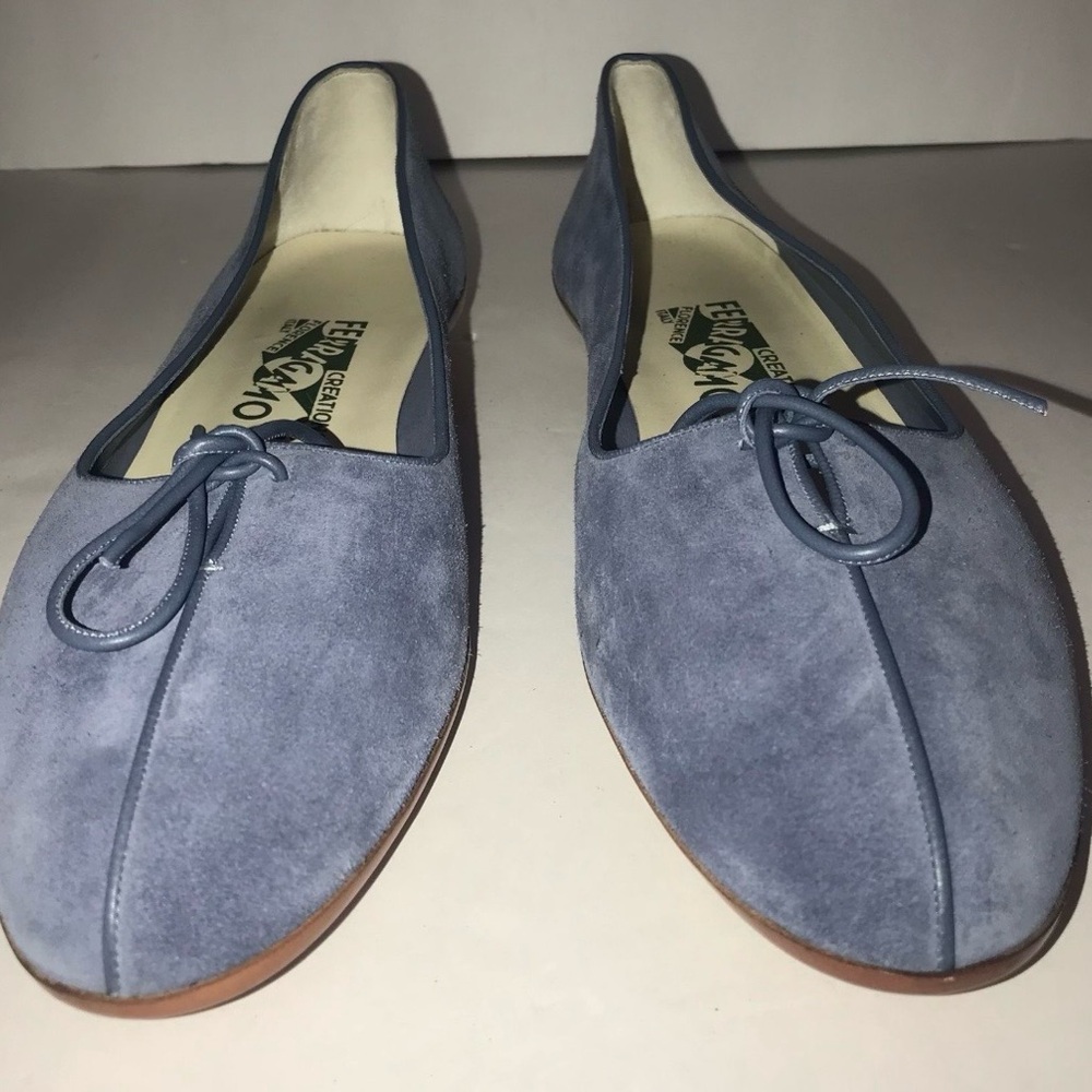 Salvatore Ferragamo Blue Suede Limited Shoes Sz EU40 US 9/9.5/10 - Picture 2 of 9
